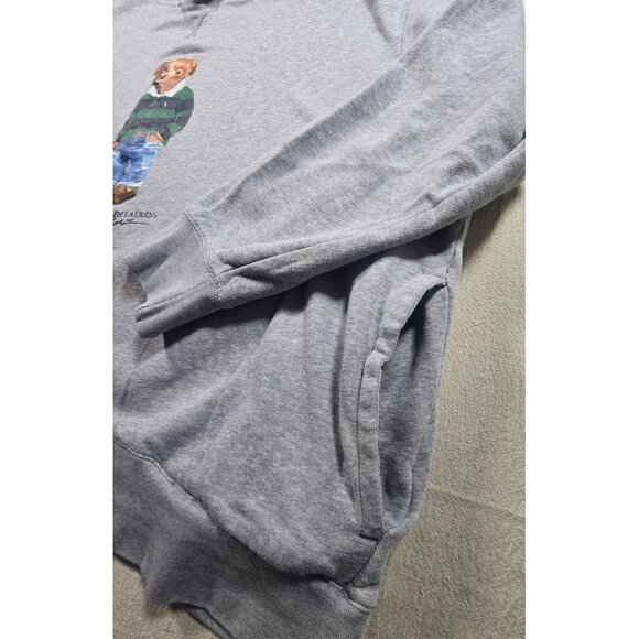 Polo Ralph Lauren Polo Bear Rugby Hoodie Men’s 3XL Gray Pullover Preppy Iconic - Picture 7 of 16